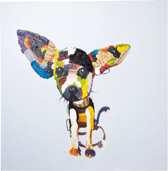 KARE Ölbild Chihuahua 100x100 30785